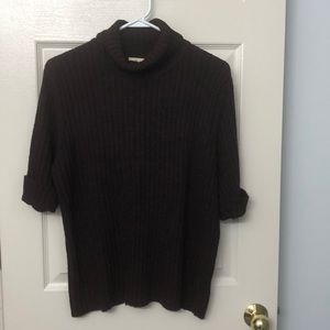 Dark burgundy turtleneck sweater